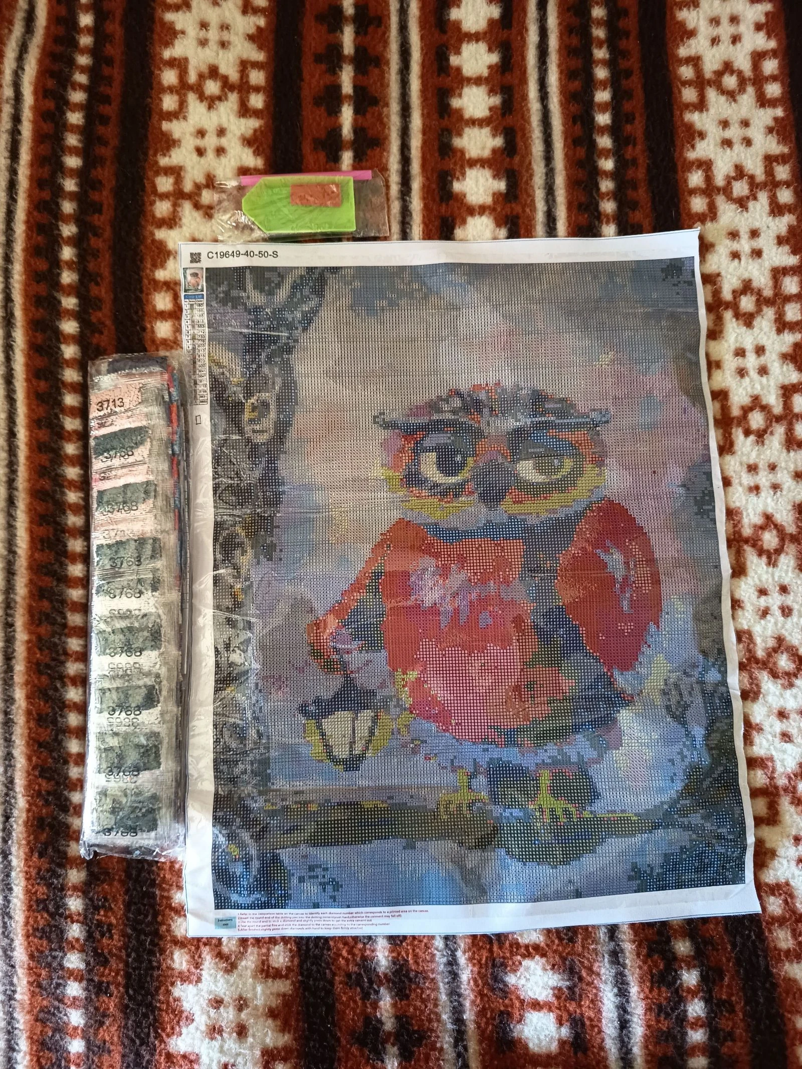 Diamond painting Hibou diamant carré – photo 3